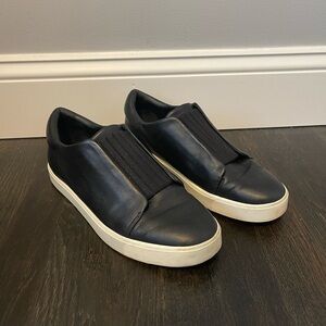 Vince Black Leather Sneakers